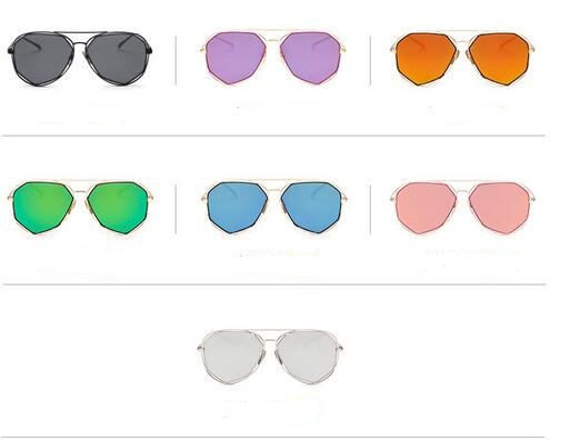 Polygonal Hollow Sunglasses Color Film Sunglasses Sunglasses Yurt